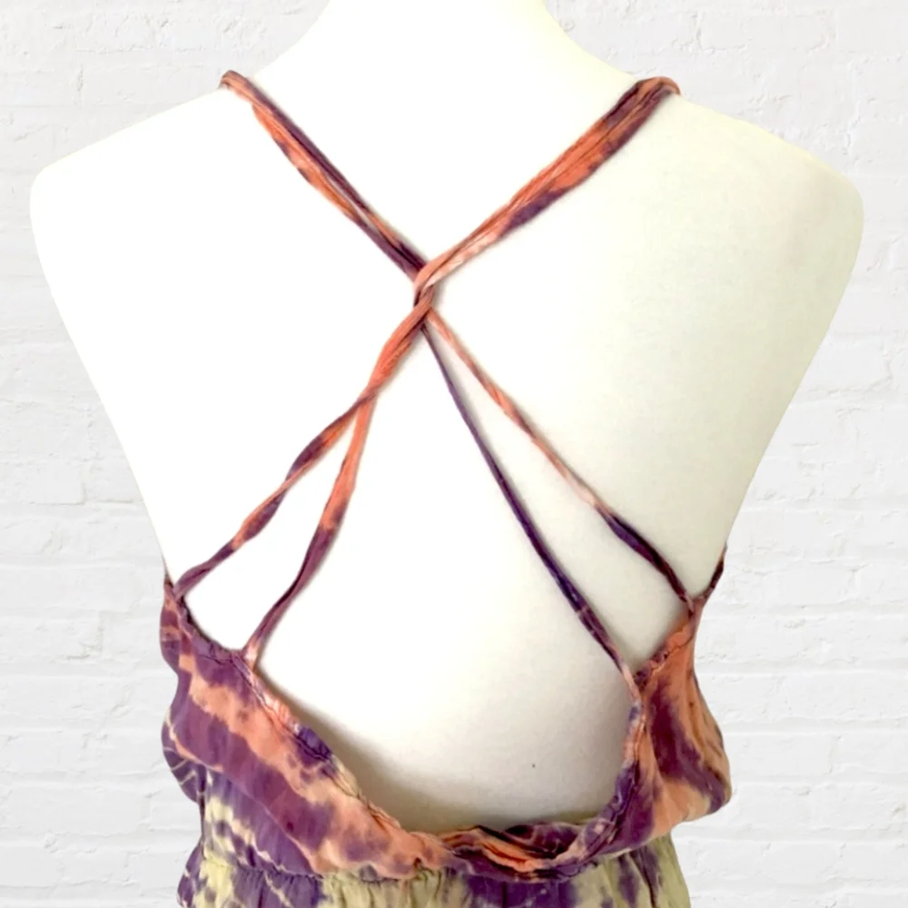 Pastel Tie Dye Strappy Back Asymmetrical Dress XS - Blu Moon Revolve